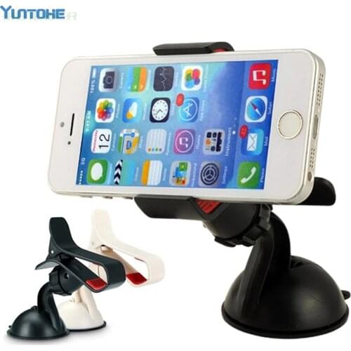 Universal Car Phone Holder Windshield Dashboard Mount Stand Smart Mobile Phone GPS MP4 Rotating 360 Degree 100PCS