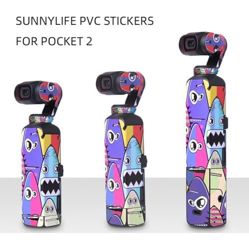 PVC Protective Sticker Scratch Proof Decal Handheld Gimbal Camera Accessories Stickers Scratch Proof Skin for DJI Pocket 2 Skin