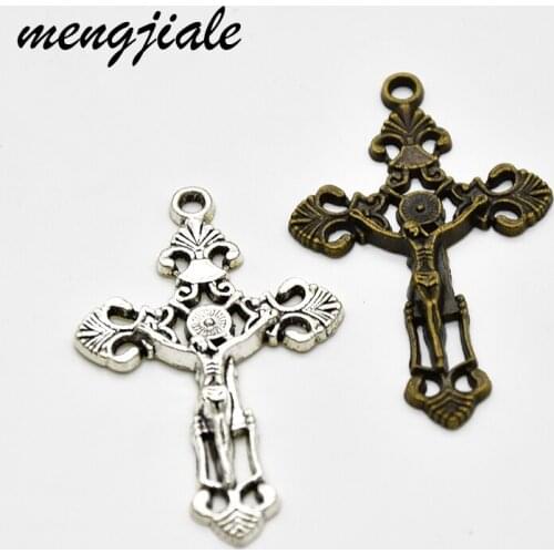 10pcs classic Jesus cross Charms fit necklace pendants DIY handmade accessories making 51 * 30.5mm