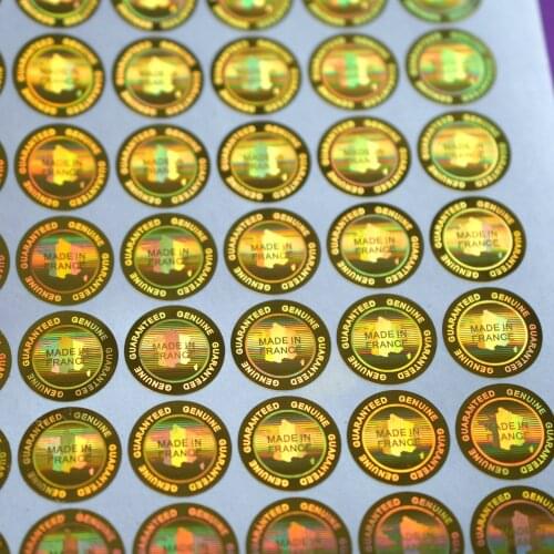 Made in France hologram stickers 20x20mm silver 2000pcs