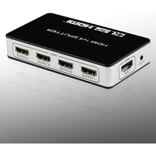 3D 4K HDMI Splitter Full HD 1080p HDMI 1X4 Splitter Video Display Converter for PS3 PS4 PS5 PC 4 Output To TV Monitor Projector