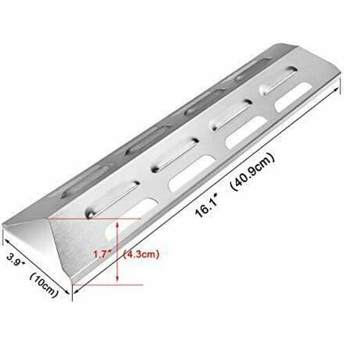 4*Heat Plates For GFTIME BBQ 4Pcs Replacement Stainless Steel Heat Plate Shield Barbeque Grill In Stock Drop Shipping