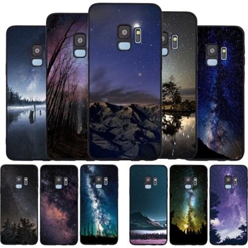 Night Star Nebula Forest Soft phone Case For Samsung S20 S10 S9 S8 S7 edge Plus Lite For Note 8 9 10 A6 A7 A8 A9 Cover