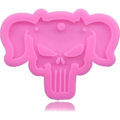 Skull Halloween Silicone Sugarcraft Cupcake Baking Mold Keychains Mold Fondant Cake Decorating Tools