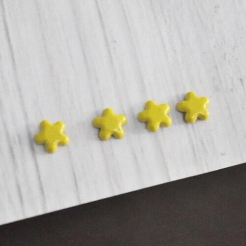 Happymems Yellow Flower Metal Brads 500pcs/lot DIY Photo Album Embellishments Scrapbooking Crafts Home Decor Fastener