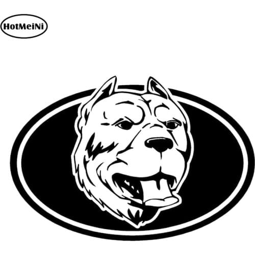 HotMeiNi 13cm x 8.3cm AMERICAN PIT BULL TERRIER Dog Oval Breed Windows Vinyl Stickers for Car Window Bumper Decal Car Styling