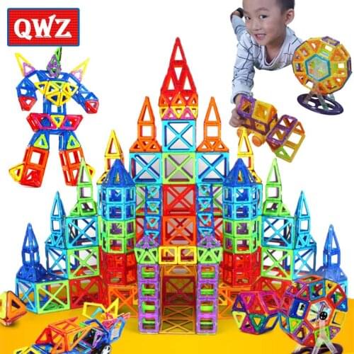 QWZ 184pcs-110pcs Mini Magnetic Designer Construction Set Model & Building Toy Magnetic Blocks Educational Toys For Kids Gift