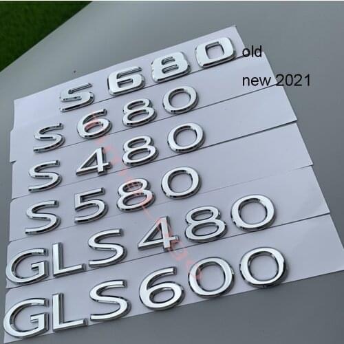 Car Trunk Logo for Mercedes Benz AMG A200 C300L E320L S400L S500L CLA260 S680 4MATIC Sticker Glossy Black Letters Emblem Badge
