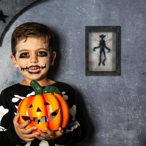 Solid Wooden Hanging Photo Frame Halloween Picture Frame Decor Individuality Dark Wind Mysterious Mummified Specimen Small Frame