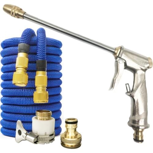 Garden Hose Expandable Flexible Water Hose High Pressure Power Washer Handy Pipe With Spray Gun