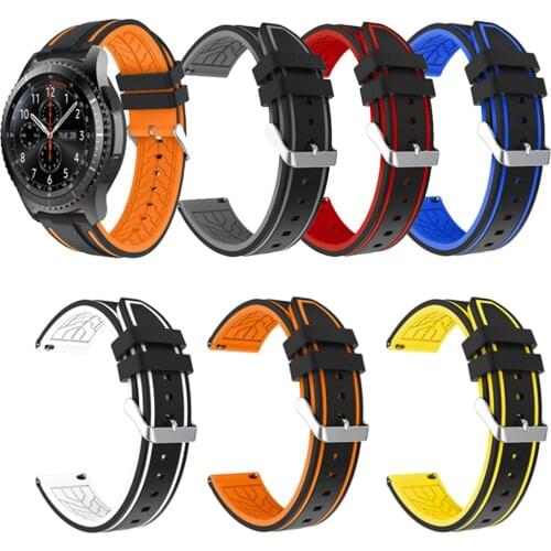 Quick Release 20mm 22mm 24mm 26mm Silicone Band Strap Watchband for Samsung Galaxy Watch 42mm 46mm Active 2 S2 S3 Huawei gt 2