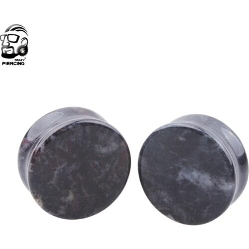 2pcs Blood Stone Ear Plugs and Tunnels Ear Piercings Earring Gauges Helix Piercing Ear Stretcher Plugs Body Piercing Jewelry