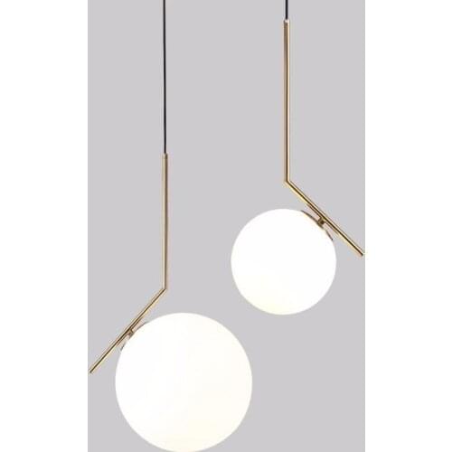 Modern Luxury LED Chandelier Light Glass Ball Pendant Lamp Dining Living Room Hanging Lamp Gold Chrome Lustre Suspension Fixture