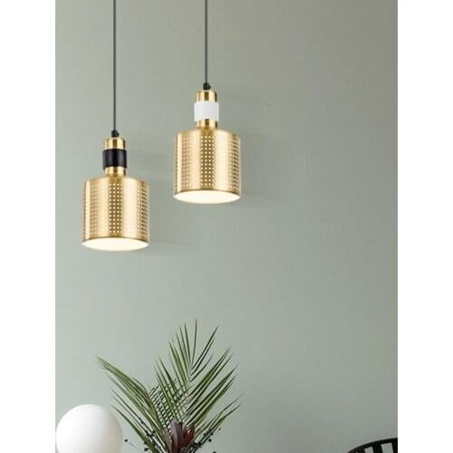 Modern Gold Pendant Lights Led Hanging Lamp Kitchen Living Room Decoration Noridc Metal Light Bedroom Bar Table Lighting Fixture