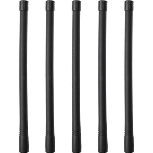 5 Pcs Standard Stubby High Gain Copper Core VHF 136-174MHz Antenna For Vertex Portable Radios VX-160 VX-180 VX-231 VX-350 Walkie