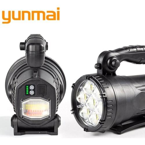 XHP90.2 Super Bright Built-in 18650 Battery Mobile Power Portable LED Flashlight Flashlight Rechargeable LED Bulb Black Lantern