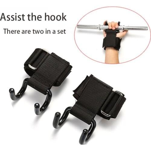 Weight Lifting gloves Dumbbell Steel Power Clasps Wrist Support hand Hook Straps Basketball Football Muscle Training Fitness Gym
