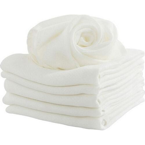 1Pc Bamboo Fiber Children Washing Baby Feeding Face Towels Infant Wipe Wash Cloth Newborns Handkerchief Bath Towel White Color