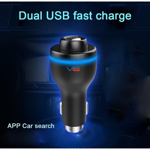10pcs Mini Car Mobile Phone Charger Bluetooth Headset APP Positioning Dual USB Fast Charge Car GPS Search