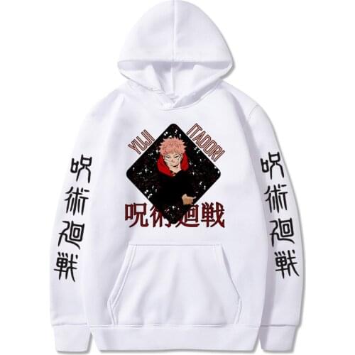 2021 Hot Sale Manga Hoodies Japanese Anime Jujutsu Kaisen Itadori Yuji Harajuku Sweatshirt High Quality Pullover Hoodie
