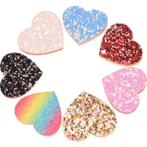 420pcs 2.5cm*3cm Heart Patch Sequin Hair Accessoreis Chic Accessory for Headwear No Hairclip Barrette Wedding decoration Flower