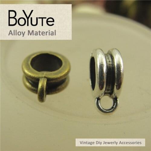 BoYuTe (100 Pieces/Lot) 8*5MM Antique Silver Bronze Plated Zinc Alloy Clasp Vintage Charms Connectors for Diy Jewelry Making
