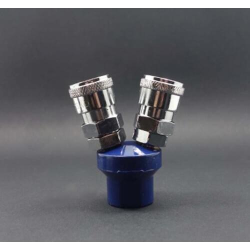 2 Ways 1/4" BSP Female C Type Air Hose Quick Coupler Socket Connector Normal Quality Non-locking