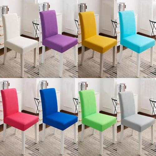 4/6 PCS Solid Spandex Chair Covers Stretch Dining Room Seat Cover Elastic Chair Protective Case for Restaurant Wedding Banquett