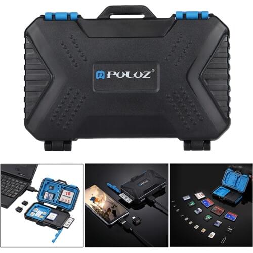 Card Reader + 22 in 1 Memory Card Case for 1Standard SIM + 2Micro-SIM + 2Nano-SIM + 3CF + 7SD + 6TF + 1CARD PIN