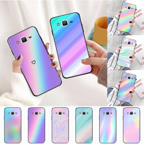 Glossy Rainbow Phone Case For Samsung Galaxy J2 J4 J5 J6 J7 J8 2016 2017 2018 Prime Pro plus Neo duo