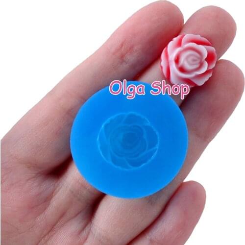 HYL315U 16.3mm x 15.6mm Flower Silicone Mold Fondant Cake Decoration Candy Resin Clay Earrings Necklace Craft Soap Candle FOOD S