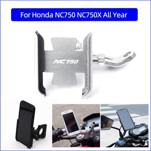 For Honda NC750 NC750X All Year Motorcycle Mobile Phone Holder GPS Navigator Rearview Mirror Handlebar Bracket Accessories