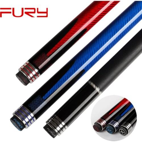 FURY FG Billiard Pool Cue Stick 11.75mm/13mm Tip Carbon Fiber Braided Grip Billiard Cue Stick Kit for Professional Athlete