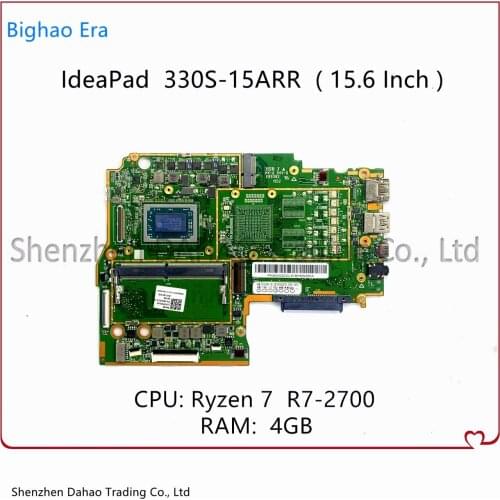 For Lenovo Ideapad 330S-15ARR Laptop Motherboard With Ryzen 7 R7-2700 CPU 4GB-RAM 100% Fully Tested