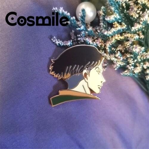 Cosmile Attack On Titan Eren Levi Rivaille Cartoon Head Metal Badge Brooch Pin Collection Thoughtful Cosplay