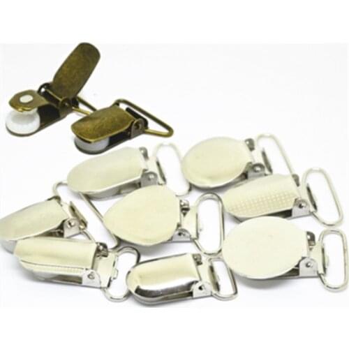 Metal Black Silver Antique Buckles Feeding Supplies Suspender Paci Pacifier Chain Clips Ribbon DIY Craft Sewing Tool 9# 10