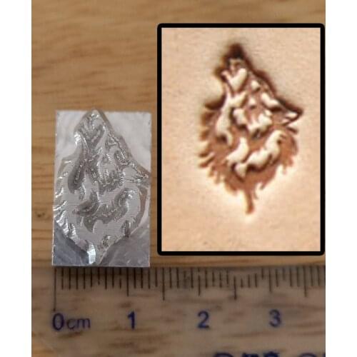 Mini Proud howling wolf Hand-work design leather working tools carving punches stamp craft leather with leather carving tools