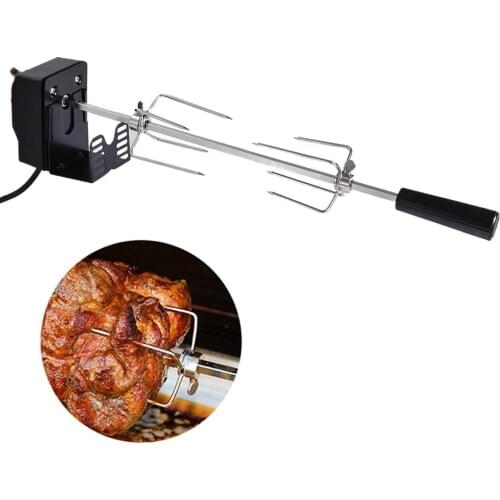 Multiple Purposes Rotisserie Kit Stainless Steel Automatic BBQ Rotisserie Kit Grill Rotisserie Set With Motor