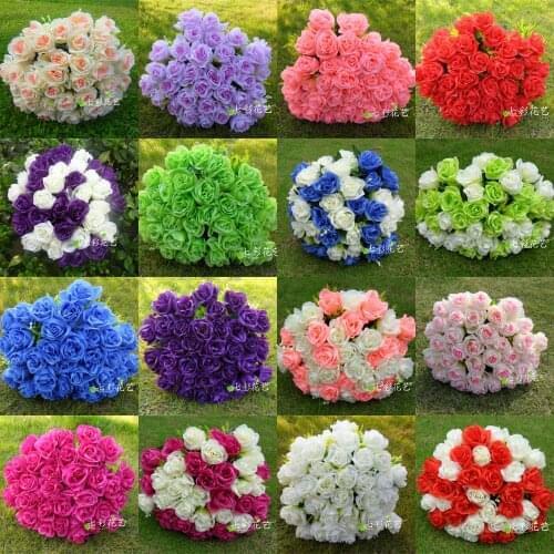 Fashion Wedding flower bouquet arrangement many color flower decoration for wedding road lead wedding hand flower bouquet