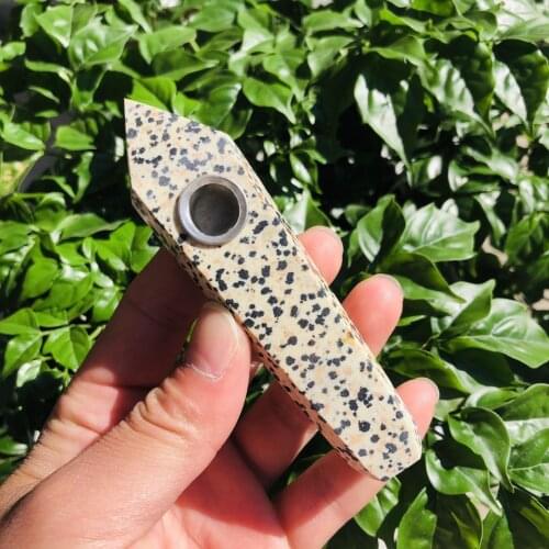 MOKAGY 10cm Natural Clear Quartz Crystal Wand Healing Long Smoking Pipe for Gifts 1pc