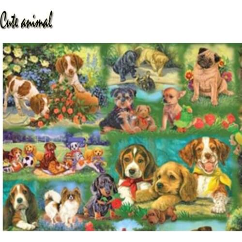 Labrador 5D DIY Diamond Painting Full Drill Square Yorkshire Terrier Cross Stitch Kit pet Dog Diamond Embroidery Rhinestone New