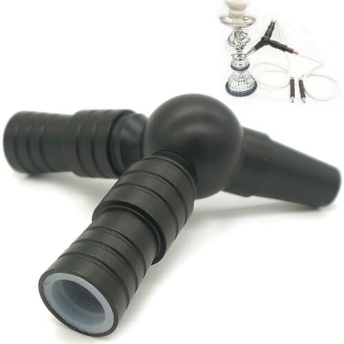 10Pcs 1 to 2 Hookah Hose Adapter With Silicone Ring Shisha Tube Connection Joint Sheesha Pipe Bifurcate Narguile Accessories