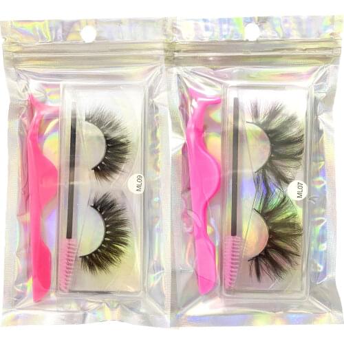 Mink Lashes Wholesale Faux Mink Eyelashes Bulk Natural Fluffy Dramatic Wispy Make Up False Lashes Bulk Faux Cils Lash Packaging