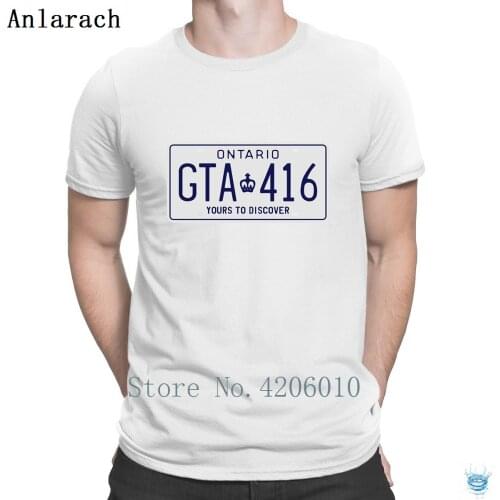 Retro Toronto Ontario Gta 416 License Plate T-Shirts Designs Big Sizes Homme Basic T Shirt For Men Free Shipping Hilarious 2018