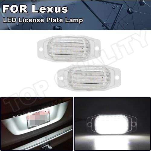2Pcs LED License Number Plate Light For Toyota Land Cruiser(FJ80) FJ Cruiser(XJ10, GSJ15) Celica(GT.ST) Lexus LX450 Error Free