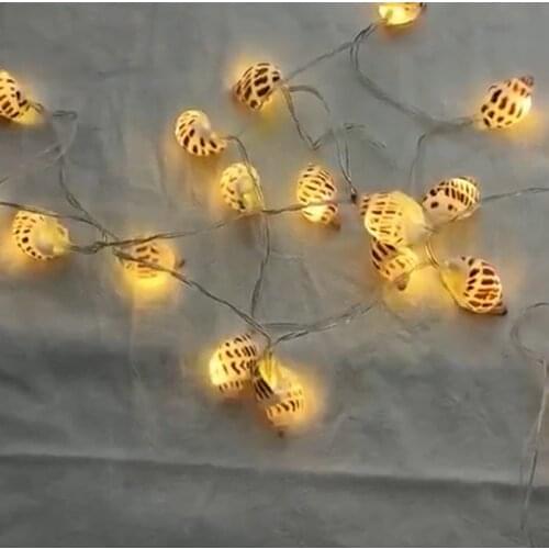 Sea Shell Light String Led Lights Pendant Color Natural Couch Party For Hanging Conch Light String Home Decoration