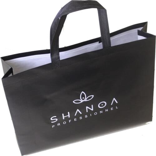Custom high quality Environment Friendly reusable print LOGO shopping gift non woven bag with glossy lamination