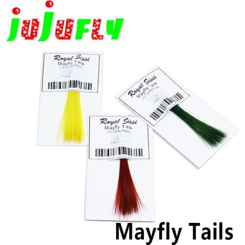Premium 2.5'' long synthetic pointed end mayfly tails hydrophobic floating nylon fiber durable tails fly tying materials
