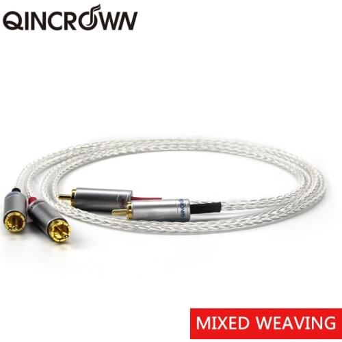 1 par de conectores RCA chapados en oro Hifi firma de Cable de interconexión Chapado en plata OFC
