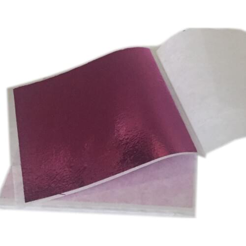 100PCS Peach color leaf ,shiny Imitation gold leaf, 8X8.5cm ,alloy foil, wall, crafts, furniture, painting, art works gilding